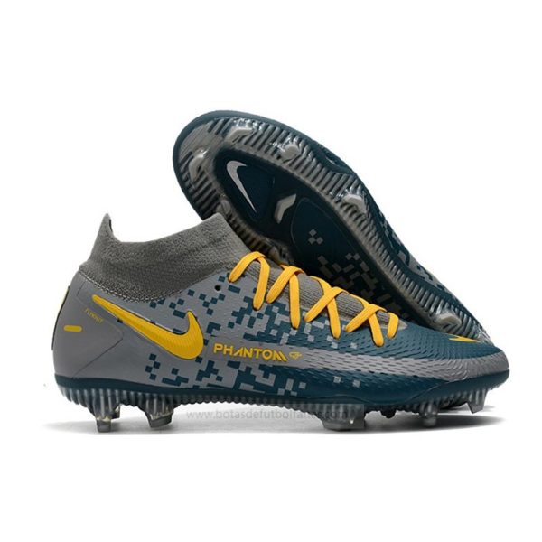 Nike Phantom Generative Texture Elite DF FG Gris Azul Amarillo